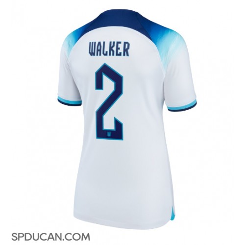 Zenski Nogometni Dres Engleska Kyle Walker #2 Domaci SP 2022 Kratak Rukav
